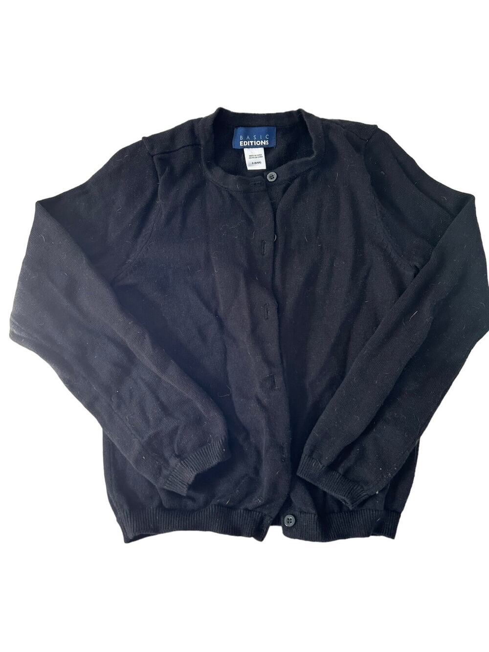 Basic Edition Black Cardigan sweater size 6